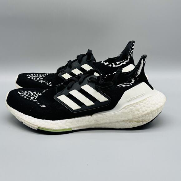 Adidas Shoes Womens 7 Black White Oreo Knit Ultraboost 22 Running Sneakers - Picture 4 of 10